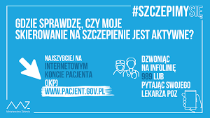Zgodnie z obecnymi przepisami (stan na 19 października 2020 r.) wykonanie testu zaleca się, gdy. Ministerstwo Zdrowia Gdzie Sprawdze Czy Moje Skierowanie Na Szczepienie Jest Aktywne Najszybciej Poprzez Internetowe Konto Pacjenta Ikp Www Pacjent Gov Pl Lub Dzwoniac Na Infolinie 989 Pytajac Lekarza