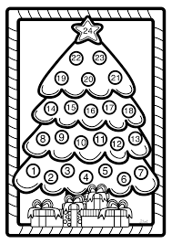 Advent Calendar Coloring Page Advent Calendars For Kids Advent Coloring Printable Advent Calendar