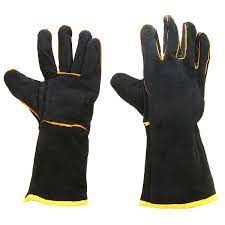 1 Pair Heavy Duty Sarung Tangan Las Kulit Sapi Hitam Mig Welding Sarung Tangan Tukang Las Kulit Sarung Tangan Tahan Panas Perlindungan Aliexpress