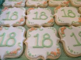 18th Birthday Cookie Cake Ideas Homemade 18th Birthday Sugar Cookies With Royal Icing Royal Icing Cookies Sugar Cookies Decorated Happy Birthday Cookie