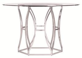 Check spelling or type a new query. Bernhardt Argent Modern Round Dining Table With Metal Base And Glass Top Wayside Furniture Kitchen Tables