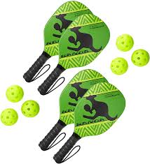 What is stacking in pickleball? Amazon Com Kanga Beginner Pickleball Paddle Bundle Set Includes 4 Pickleball Paddles 6 Pickleball Balls Durable Wood Paddle Construction With Comfort Cushion Grip Sports Outdoors