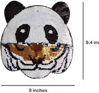 Amazon.com: Reversible Changeable Panda & Tiger Sew on ...