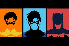 Superheroes Logos Wallpaper Wallpapertag Superhero Wall Art Nightwing Character Wallpaper