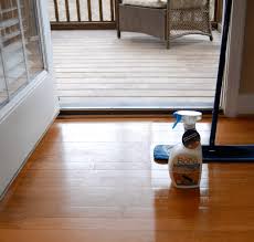 For polyurethaned hardwood floors, move the mop with the grain of the wood.7 x research source. Cleaning Hardwood Floors Bona Sweepstakes A Helicopter Mom