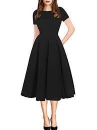 Oxiuly Women S Round Neck Short Sleeve Floral Stripe Plaid Casual Pockets Tunic Party Cocktail Wedding Ev Midi Dress Casual Tea Length Dresses Very Short Dress