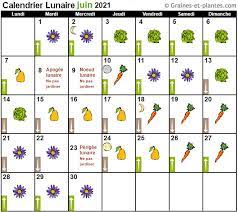 Date du changement de lune. Calendrier Lunaire Juin 2021