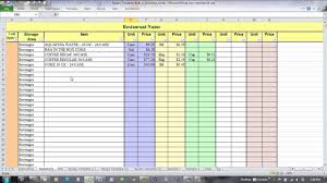 using excel for recipe costing and inventory linking