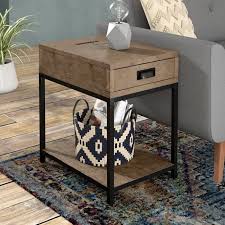 Three Posts Upson Wood End Table Reviews Wayfair In 2020 End Tables With Storage End Tables Wood End Tables