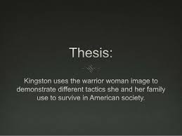 Woman Warrior Presentation Quotes
