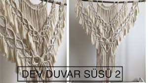 Spagetti yarn makrome ipleriyle makrome anahtarlık. Makrome Dev Duvar Susu Yapimi 2 Youtube