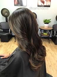 Subtle Chocolate Caramel Mocha Honey Ombre Balayage Highlights For Rich Natural Brown A Black Hair With Highlights Brunette Hair Color Balayage Hair Dark Black