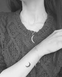 Crossing You In Style Some Day Moon River Wrist Tattoo With Cecily London Silver Moon Necklace Moon Necklace Silver Best Jewellery Online Jewelry Auctions
