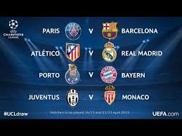 As quartas, 14h, tem mfm debate! Sorteio Das Quartas De Final Da Uefa Champions League 2015 Youtube