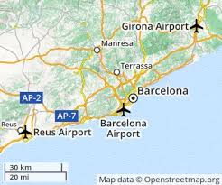 Mapa de los distritos de barcelona 2007. Aeropuerto En Barcelona Espana Mapa Aeropuerto De Barcelona Mapa De Ubicacion Cataluna Espana