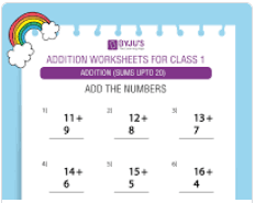 First grade math worksheets add up to a good time. Challenging Maths Addition Worksheets For Grade 1 Download Pdf For Free