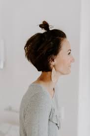 A quick guide about short hairstyles. Half Top Knot Tutorial For Short Hair One Little Momma