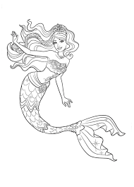 Desenhos para colorir da barbie. Barbie Sereia Desenhos Para Colorir