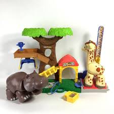 Fisher Price Little People Big Animal Zoo Base Big Hippo Big Giraffe W Food Fisherprice Big Animals Animal Sounds Zoo Animals