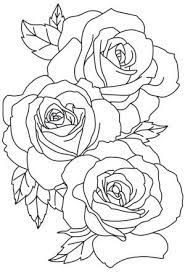 Sumptuous Rose Outline Tattoo Rose Tattoo Stencil Rose Outline Drawing