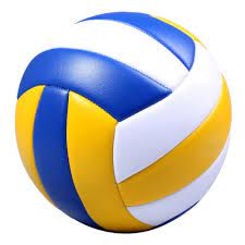 Volleyball's not that hard when there's no other team involved. Blue White And Yellow Rexine Volleyball Ball Jatin Brothers Id 13140135691
