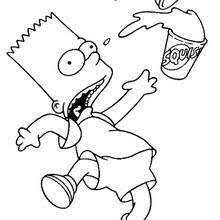 bart and his skateboard coloring pages hellokids com coloriage de tournesol