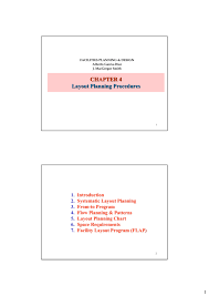 Chapter 4 Layout Planning Procedures