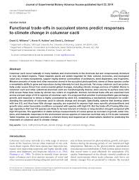If you are looking to get the information about the impact factor of journals, then it is the right place where you get required information regarding the impact factor such as the. Pdf Functional Trade Offs In Succulent Stems Predict Responses To Climate Change In Columnar Cacti