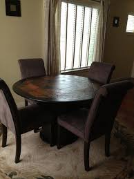 Dania African Slate Dining Table W Dania Microfiber Chairs For Sale In Mill Creek Wa Offerup Chair Dining Table Dining Chairs