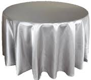 Silver Satin Table Linen Silver Tablecloth Wedding Table Linens Round Tablecloth