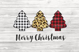 Svgcuts.com blog free svg files for cricut design space, sure cuts a lot and silhouette studio designer edition. Christmas Svg Christmas Trees Plaid And Leopard 374158 Cut Files Design Bundles