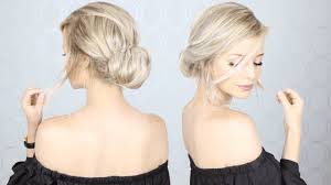 Textured curly updo for short hair. Super Simple Updo Perfect For Long Medium And Short Hair Youtube