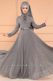 Moda Selvim Pulpayet Sifon Abiye Ech7219 Gri Fashion Hijabi Fashion Stylish Hijab