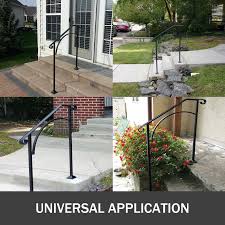 If your staircase doesn't have a handrail, installing one takes just a few basic tools. Iron Handrail Arch Step Hand Rail 2 Railing Rail Fits 2 Steps Paver H Vevor Us