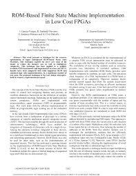 Pdf Rom Based Finite State Machine Implementation In Low Cost Fpgas