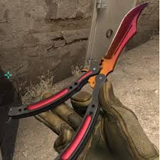 A beautiful butterfly galaxy knife. Csgo Fade Butterfly Knife Toys Games Video Gaming In Game Products On Carousell