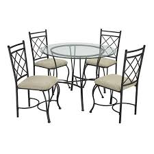 Mainstays 5 Piece Glass Top Metal Dining Set Walmart Com Metal Dining Set Dining Room Table Set Dorel Living