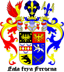 This image shows a flag, a coat of arms, a seal or some other official insignia. Das Ostfriesland Wappen Ostfriesische Botschaft Im Internet