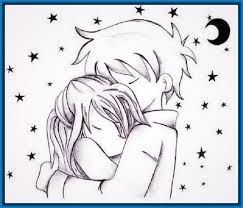 Dibujos De Animes Con Frases De Amor E Imagenes Para Dibujar Quieres dibujar un corazón para pareja enamorada besándose o una rosa (flor) como símbolo de amor para mi novia y no te sale bien, mira estos dibujos de amor a lapiz. dibujos de animes con frases de amor