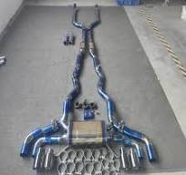 Titanium Burning Blue Color for BMW M850I Exhaust Catback ...