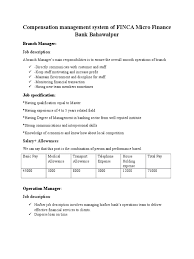 The majority of our work is in the mergers and acquisitions (m& a) space, with a focus on the operations and it challenges both pre and post deal. Compensation Management System Of Finca Micro Finance Bank Bahawalpur Employment Microfinance