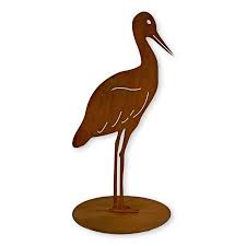Rostbraun weitere größen verfügbar stabiles material. Metallfigur Storch Edel Rost Ardeon De Garten Figuren Tierfiguren Vogel Verschiedene Art Nr 19763