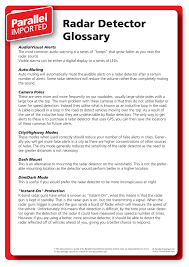 The word radar stands for radio detection and ranging—and that gives a pretty big clue as to what it does and how it works. Radar Detector Glossary Manualzz