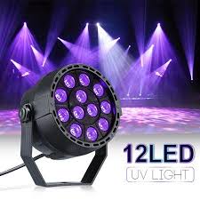 Lampwin Uv Lights 12w 12 Leds Black Light Controlled By Dmx For Halloween Christmas Disco Party Wall Washer Walmart Com Uv Black Light Wall Stickers Glow In The Dark Blacklight Party