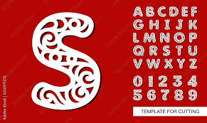 On a paper, it is written from left to right just like. Letter S Full English Alphabet And Digits 0 1 2 3 4 5 6 7 8 9 Lace Letters And Numbers Template For Laser Cutting Wood Carving Paper Cut And Printing Vector Illustration Stock Vector Adobe Stock