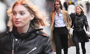 Elsa hosk prefer pantyhose drone fest from tse3.mm.bing.net. Elsa Hosk Rocks Skirt Stockings And Motorcycle Jacket For Evening Stroll With Beau Tom Daly In Nyc