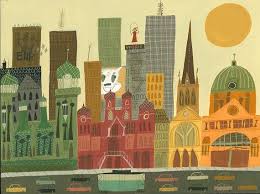 Melbourne Limited Edition Print By Matte Stephens Etsy Limited Edition Prints Building Illustration Illustrators