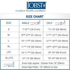 Jobst Compression Stockings And Socks Size Chart Compressionstockingsstore Com