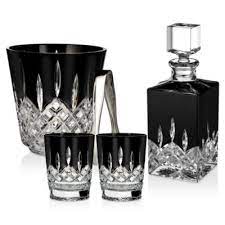 The square decanter is a dramatic and stylish addition to the lismore assortment, creating a sense of luxury and elegance for home entertaining. Waterford Lismore Black Barware Bloomingdale S