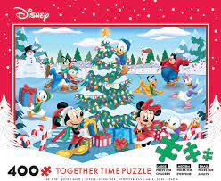 Each jigsaw puzzle is produced with recycled materials on thick, premium quality board, so every completed puzzle is ready for mounting and framing. 400 Pieces 2320 5 Ceaco Disney Together Time Christmas At The Skating Pond Jigsaw Puzzle Puzzles Toys Games Urbytus Com